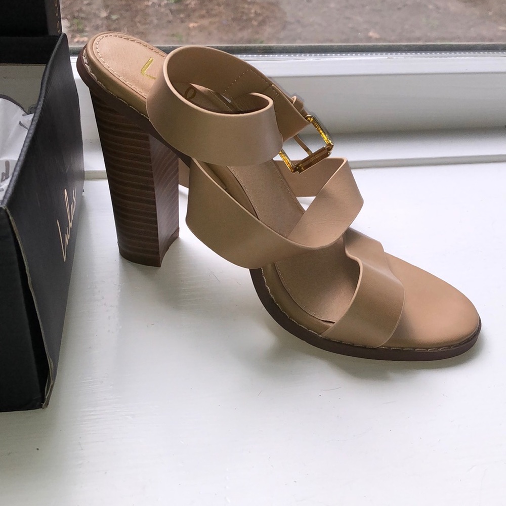 Light Nude Ankle Strap Heels